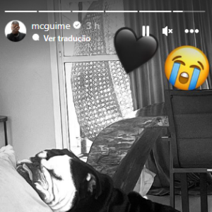 MC Guimê também deixou uma homenagem para o seu cachorro que faleceu Simpático