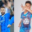 Neymar vira tema da fantasia do filho de Kim Kardashian no Halloween e web ironiza: 'Fantasiado de livramento'