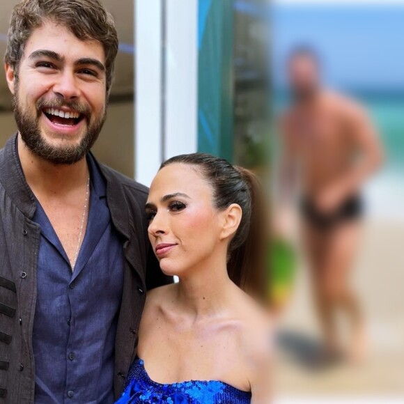 De sunga, Rafa Vitti ganha comentário inusitado de Tatá Werneck em foto na praia: 'Casei com um...'