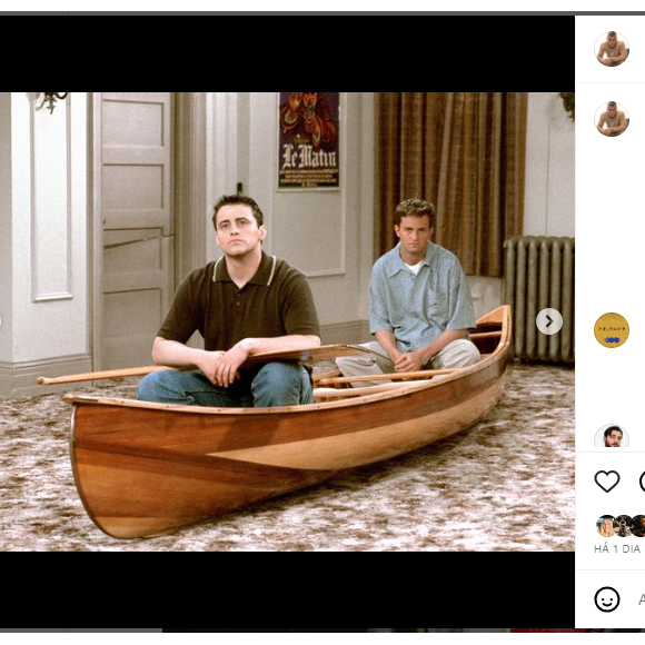 Matt Blec foi o primeiro do elenco principal de 'Friends' que fez homenagem para Matthew Perry publicando fotos no Instagram
