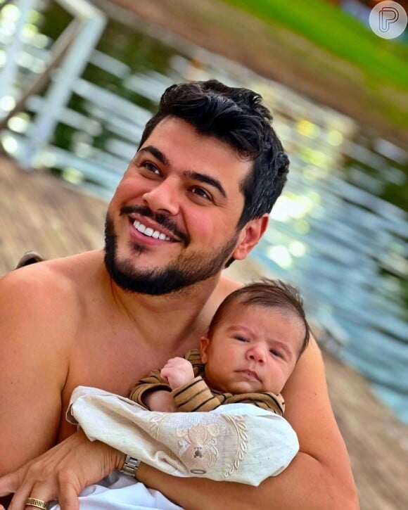 Cristiano é pai do pequeno Miguel, de 5 meses; bebê passou por cirurgia no coração