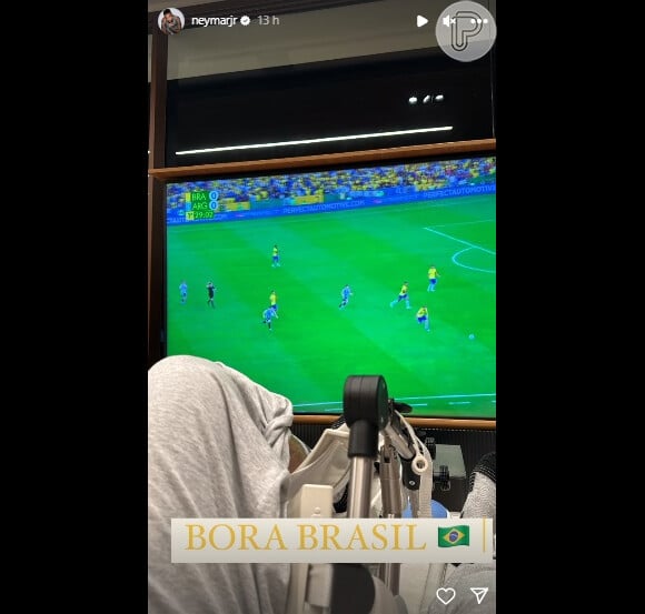 Neymar viu pela TV Brasil x Argentina, jogo disputado no Maracanã e incentivou a equipe à distância: 'Bora, bora! Alguém tem que fazer alguma coisa aí só pra esquentar o clima'