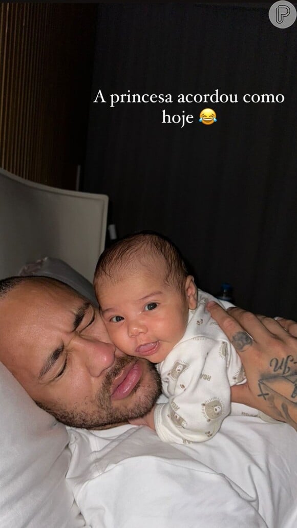 Neymar é comparado pela semelhança física à filha, Mavie, nascida em outubro de 2023