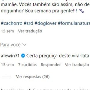 Ana Hickmann publicou um vídeo de Joaquim e Alexandre Correa comentou: 'Certa preguiça desse vira-lata'