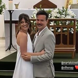 Paulinho Vilhena usou um terno em seu casamento