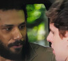 Na novela 'Terra e Paixão', Ramiro (Amaury Lorenzo) é encurralado por Kelvin (Diego Martins) por causa de suas ações contra Aline (Barbara Reis). A cena irá ao ar no capítulo de segunda-feira, 18 de novembro.