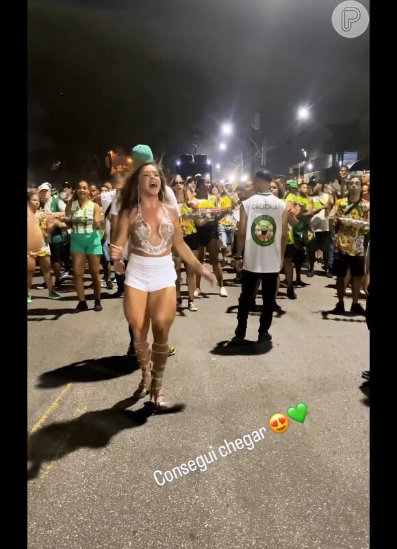Mulher de Rogério de Andrade, da série 'Vale o Escrito', Fabíola de Andrade estreia como rainha de bateria da Mocidade no carnaval 2024