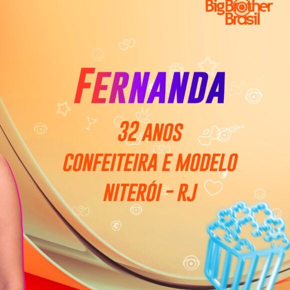 BBB 24: Fernanda é confeiteira e modelo