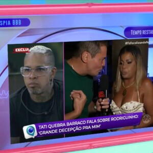 Leo Dias apareceu entrevistando Tati Quebra Barraco no 'BBB 24'