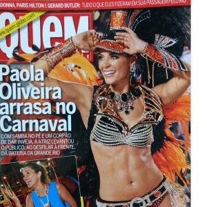 Fantasia icônica de Paolla Oliveira a levou para a capa da revista Quem na época