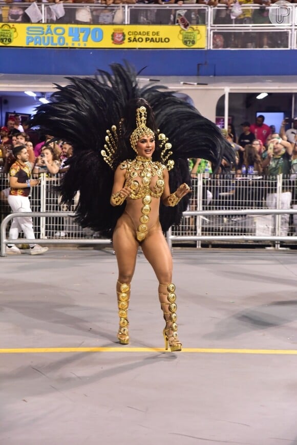 Mileide Mihaile foi rainha de bateria do carnaval 2024 da Independente Tricolor, rebaixada após a apuração