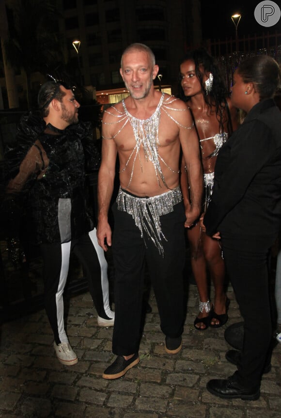 Baile da Arara 2024: o ator francês Vincent Cassel compareceu ao evento