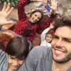 Nas fotos, dá para ver que Kaká e Carol Celico estão se divertindo muito com os filhos