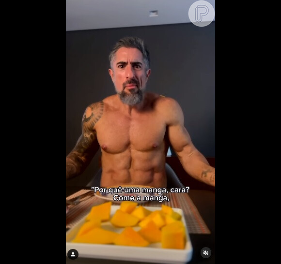 Marcos Mion exibiu o corpo, 10kg mais magro, e bem mais musculoso em vídeo do Instagram