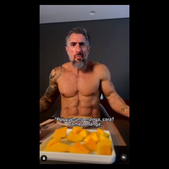 Marcos Mion exibiu o corpo, 10kg mais magro, e bem mais musculoso em vídeo do Instagram