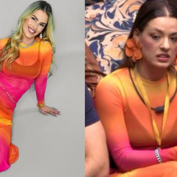 Yasmin Brunet emprestou seu vestido para Beatriz usar no Sincerão, que sujou brothers do 'BBB 24' de tinta