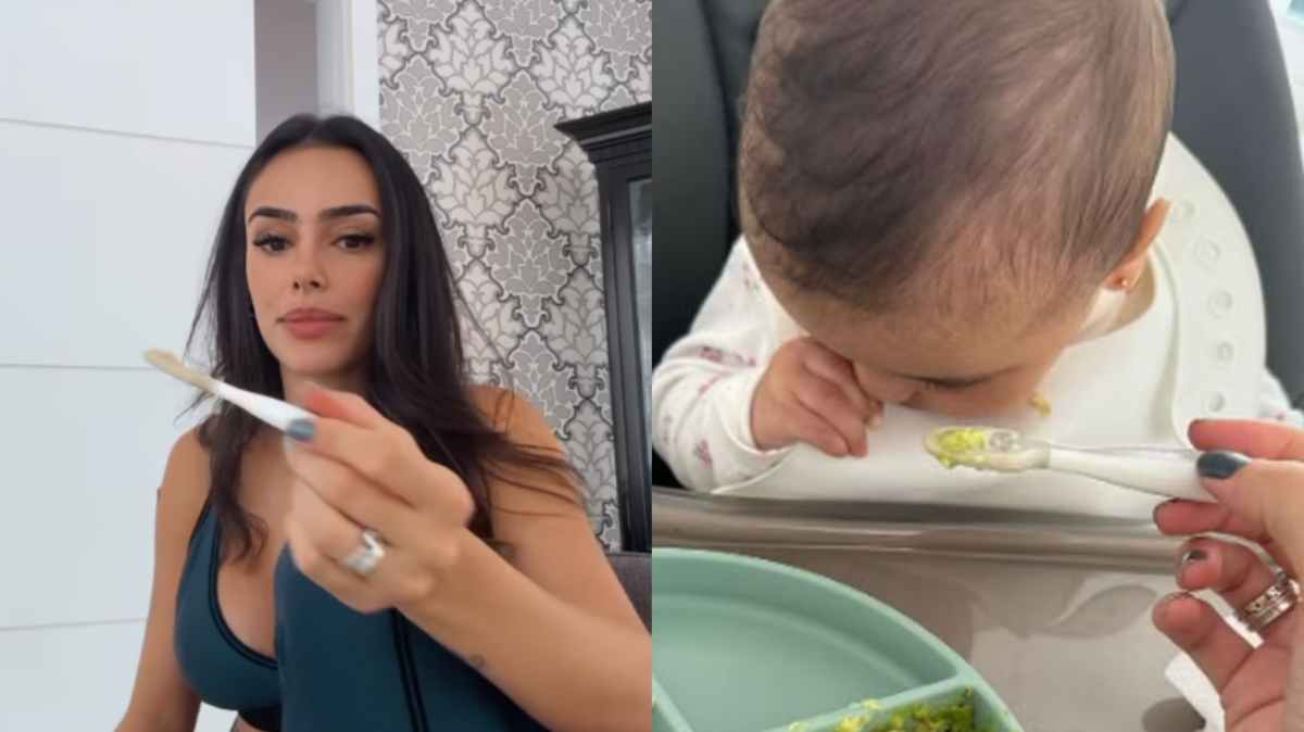Bruna Biancardi supera incômodo com comida para fazer introdução alimentar  de Mavie, sua filha com Neymar: 'Não gosto nem do cheiro' - Purepeople
