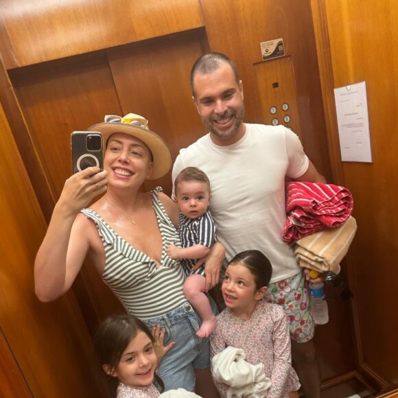 Fabiana Justus está casada há 13 anos e é mãe de três filhos - Chiara, Sienna, e Lucca