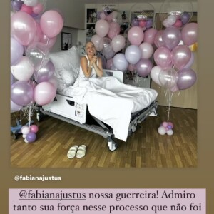 Fabiana Justus fez a irmã Rafaella Justus comemorar o resultado de seu transplante de medula