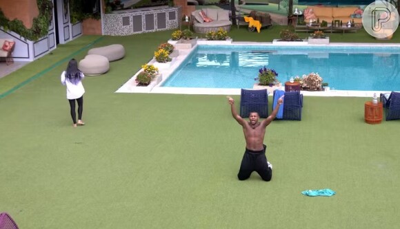 Davi na final do 'BBB 24'! Baiano pulou nas camas do Quarto Fada e tirou a blusa no jardim