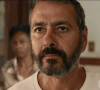 Na novela 'Renascer', José Inocêncio (Marcos Palmeira) vai visitar Buba (Gabriela Medeiros), que fingirá estar grávida ao usar um barrigão falso.
