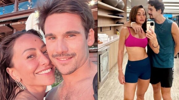 Casal fitness! Sabrina Sato recebe chamego de Nicolas Prattes em dia de treino e exibe barriga sarada em conjunto PP. Veja fotos!