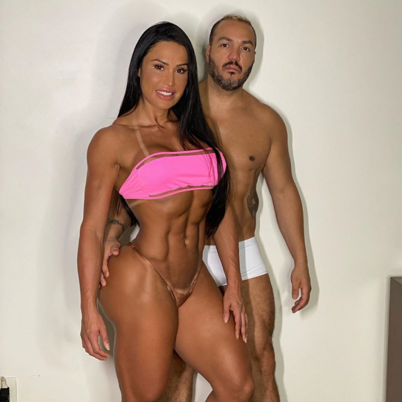 O casal Belo e Gracyanne Barbosa gostava de cuidar juntos do corpo