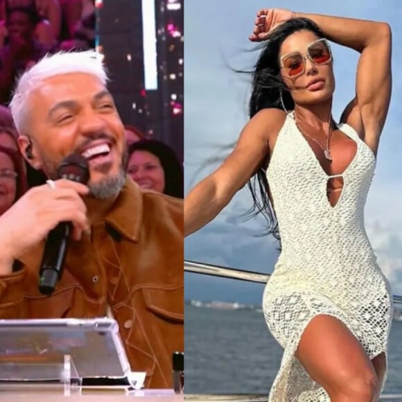 Belo participou do 'Domingão com Huck', mas Gracyanne Barbosa não gostou da entrevista