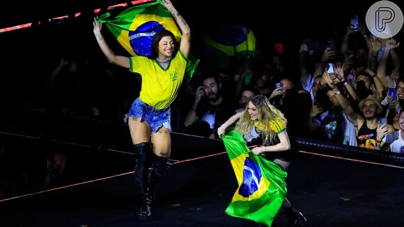 Madonna carregou as cores do Brasil com Pabllo Vittar