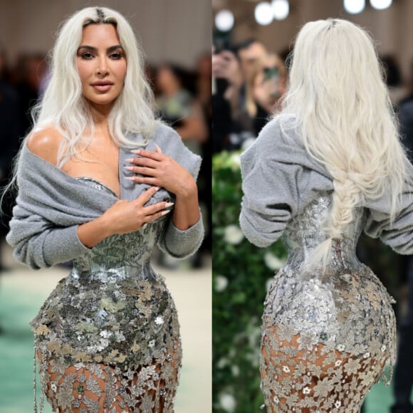 Cintura extremamente fina de Kim Kardashian em look do no Met Gala 2024 choca a web: 'Como respira?'. Veja fotos!