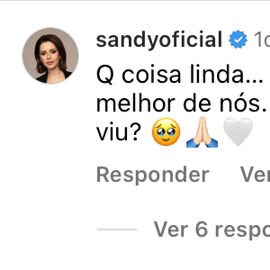 Sandy se mostrou emocionada com homenagem de Lucas Lima