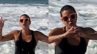 Por tragédia no RS, Narcisa grava vídeo no mar e divide opiniões na web: 'Quem tá criticando, não conhece'