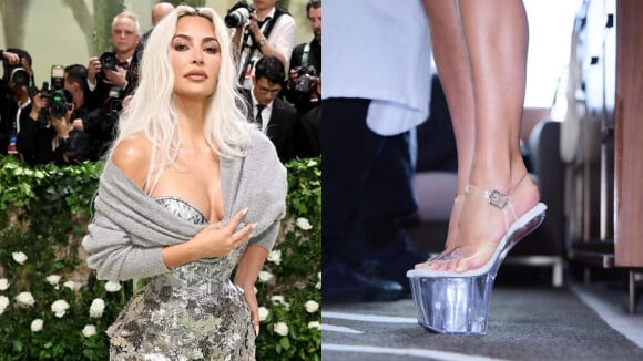 Tudo pela moda? Kim Kardashian mostra detalhe absurdo de salto usado no MET Gala e choca até a própria irmã: 'Como conseguiu?'