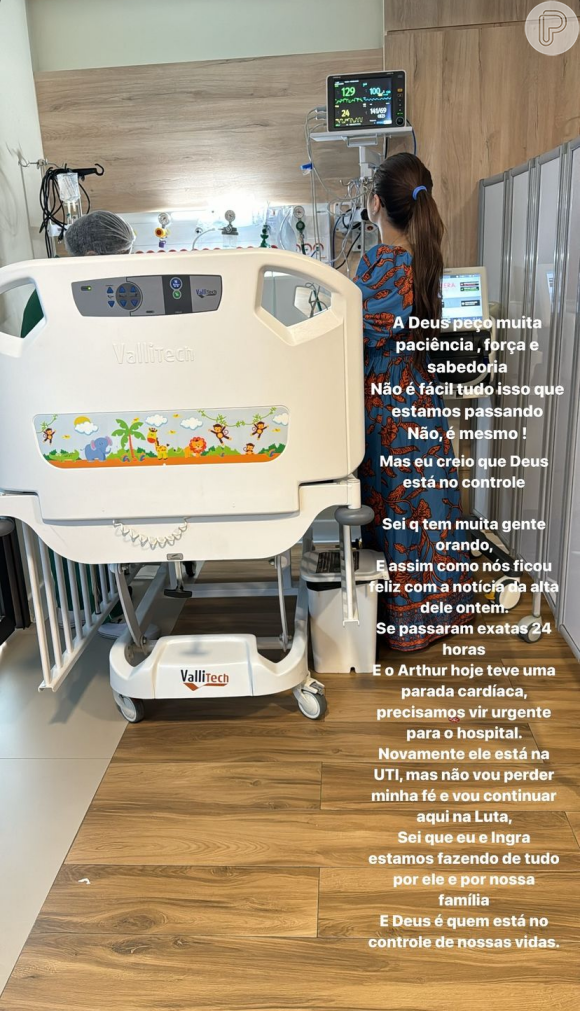 Zé Vaqueiro desabafou nas redes sociais: 'Sei que eu e Ingra estamos fazendo de tudo por ele e por nossa família. E Deus é quem está no controle de nossas vidas'