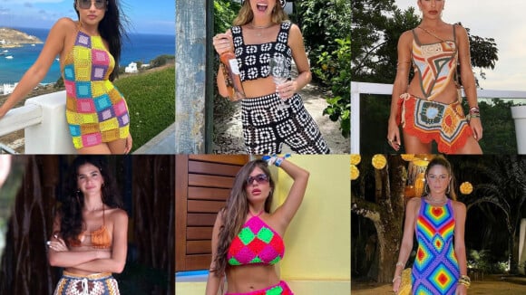 Bruna Marquezine, Anitta, Juliette e mais: 40 looks de famosas com crochê para usar antes do inverno chegar