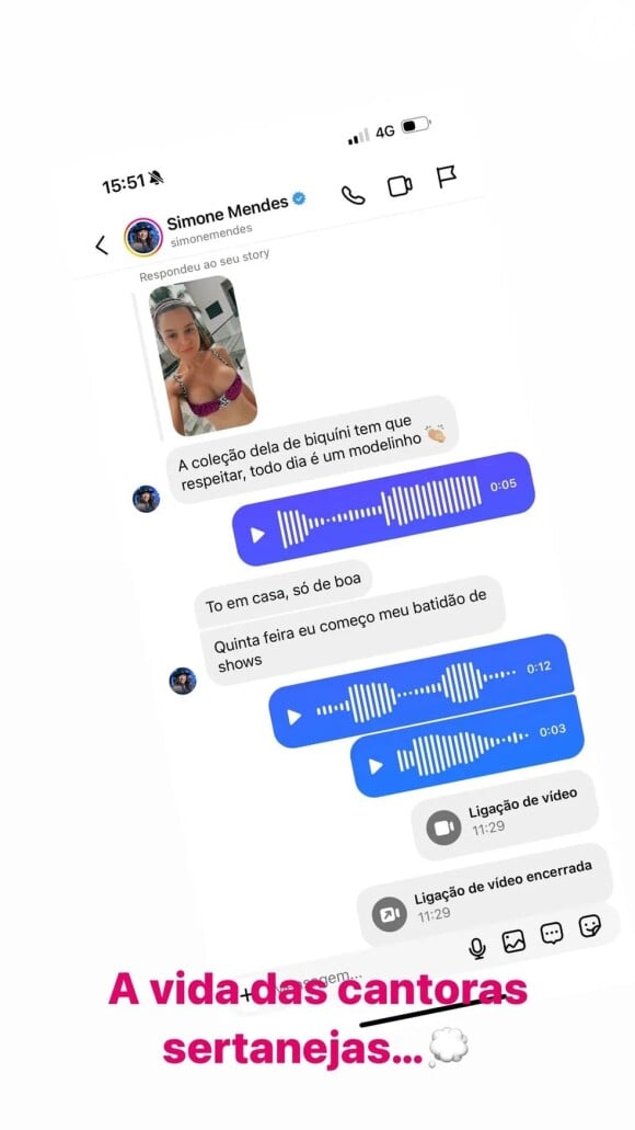 Maiara expôs suas conversas com Simone Mendes e as provocações feitas pela irmã de Simaria