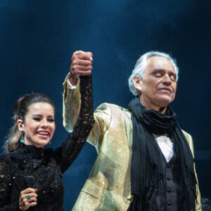 O show de Andrea Bocelli em São Paulo contou com a participação de Sandy