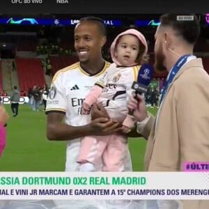 Éder Militão posou junto com a filha Cecília e deu entrevista para o ex-BBB Fred Bruno