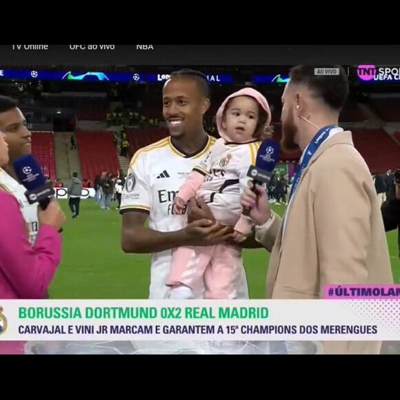 Éder Militão posou junto com a filha Cecília e deu entrevista para o ex-BBB Fred Bruno