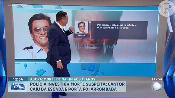 O programa 'Balanço Geral', da Record TV, divulgou prints da última conversa de Nahim e Andreia Andrade no WhatsApp, que reiteram a versão apresentada por ela