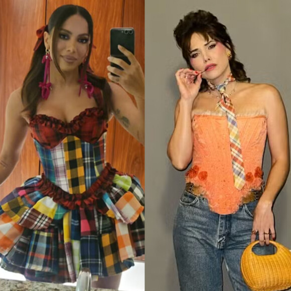 Veja foto dos looks das famosas na festa Junina da cantora Anitta, em junho de 2024