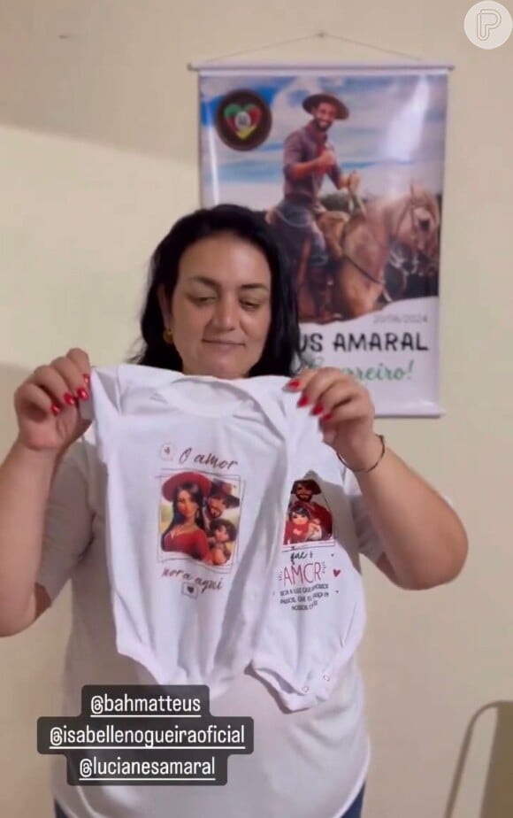 Mãe de Matteus fala em enxoval, levantando rumores de que Isabelle Nogueira possa estar grávida