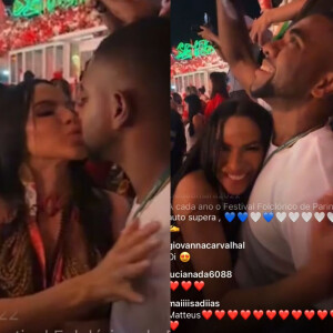 Davi está namorando? Campeão o 'BBB 24', é flagrado dando beijo em musa do Boi Garantido em festival de Parintins