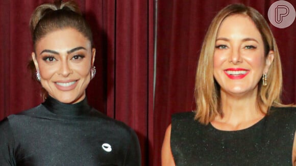 Ticiane Pinheiro e Juliana Paes combinaram look all black para jantar em São Paulo na noite de 4 de julho de 2024