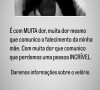 A causa da morte de Andréa Soares, irmã gêmea de Adriana Bombom, foi confirmada nesta terça-feira (09), pela assessoria de imprensa da apresentadora