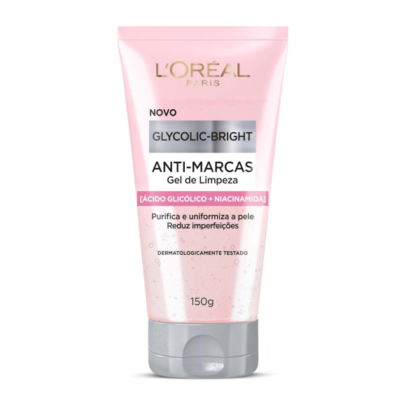 Gel de Limpeza Anti-Marcas Glycolic-Bright, L'Oréal Paris