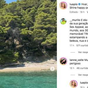 Luana Piovani recebeu o alerta de uma fã por mergulhar no mar, mas não reagiu muito bem