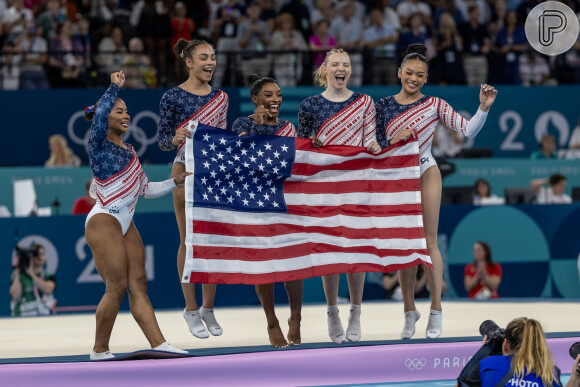 Simone Biles venceu a final por equipes nas Olimpíadas de Paris 2024