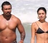 Sophie Charlotte e Xamã são flagrados aos beijos em praia do Rio de Janeiro