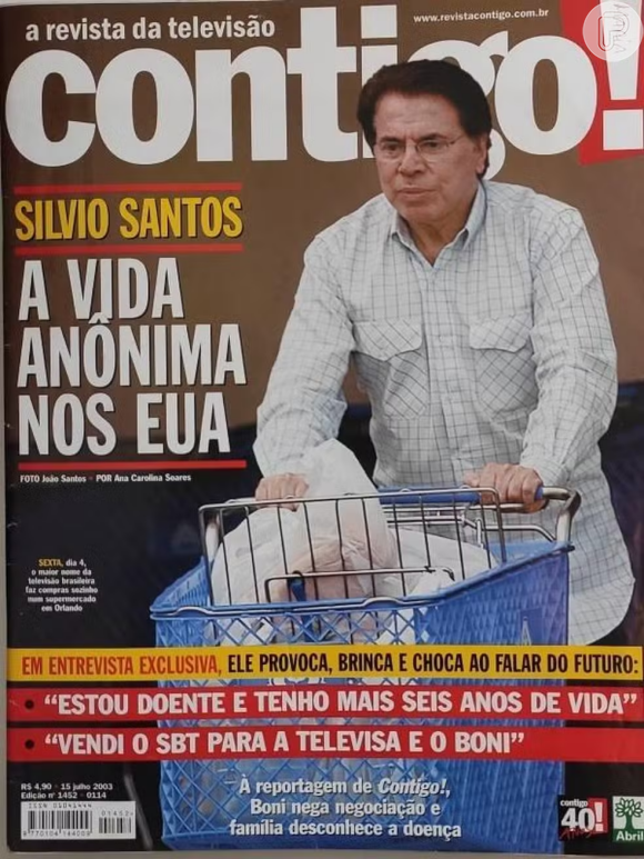 Silvio Santos: entrevista polêmica foi matéria de capa na revista Contigo em julho de 2003